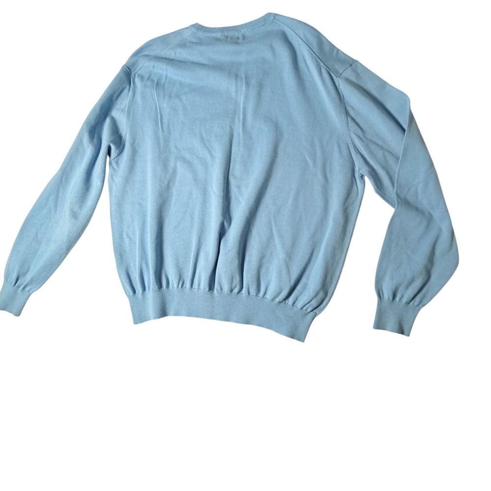 Neiman Marcus VINTAGE V-Neck‎ Sweater Men's XXL Blue Cotton Good Classic Knit
